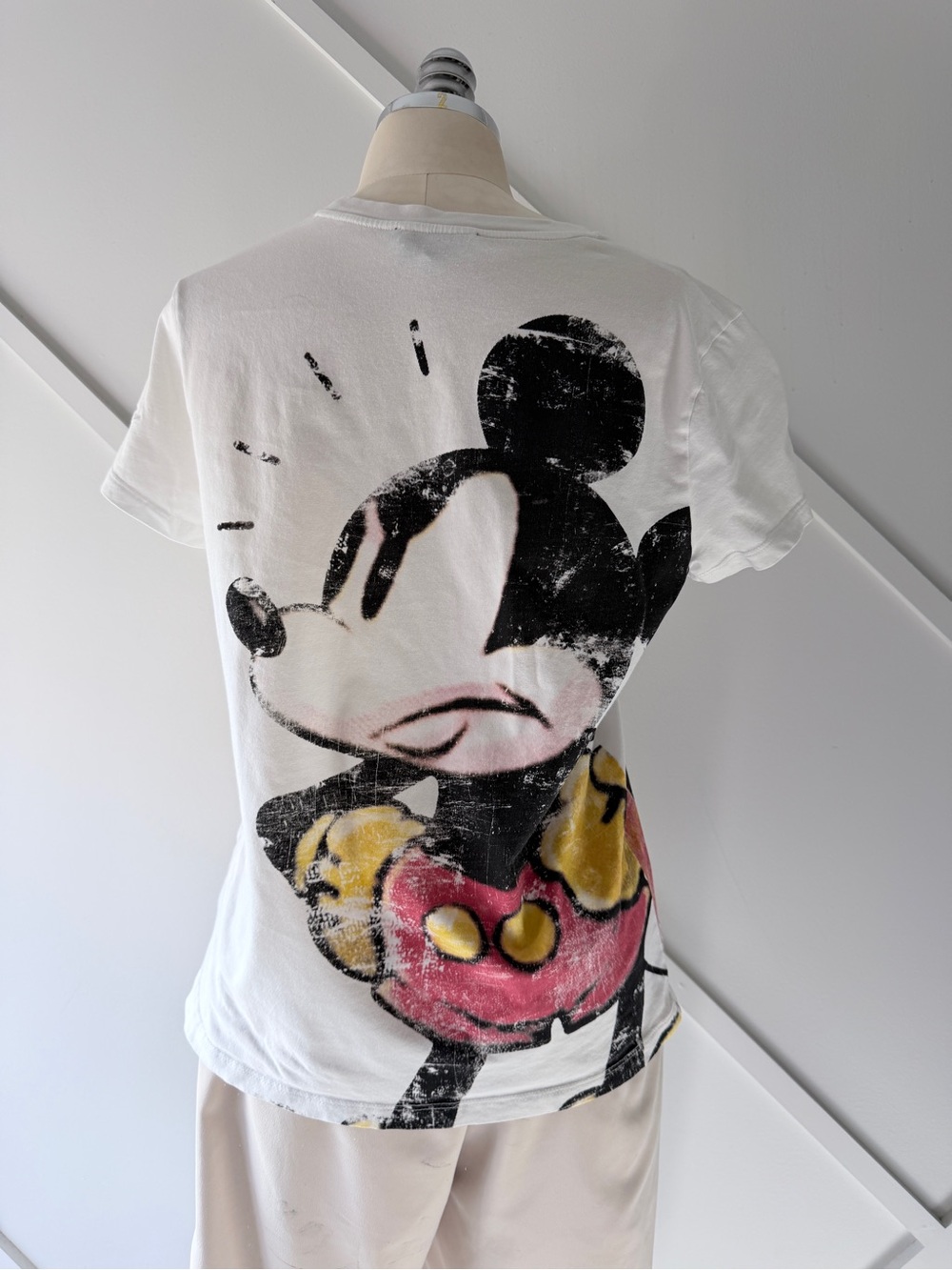 Desigual Disney Mickey Mouse Graphic T Shirt White Pop Art Tee Approx Small - Picture 4 of 14